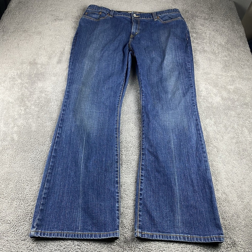 Levis 515 Boot Cut Jeans Womens 20M Blue High Rise Medium‎ Wash Denim